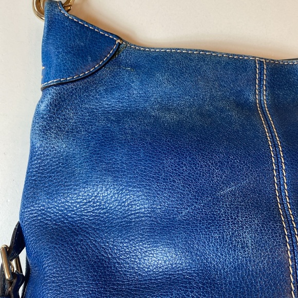 Dooney & Bourke Blue Leather Hobo Bag - Picture 5 of 12